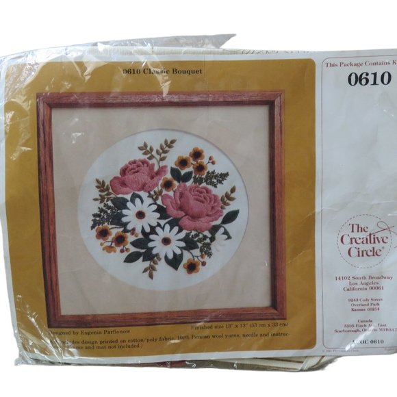 Vintage Creative Circle CLASSIC BOUQUET 0610 New Old Stock USA Made - Picture 2 of 11
